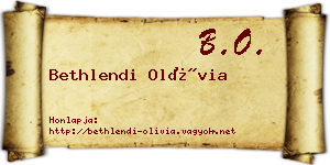 Bethlendi Olívia névjegykártya